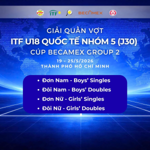 J30 Bình Dương 2026 khởi tranh: Điểm hẹn đáng chú ý của tennis trẻ tại Việt Nam tháng 4 này