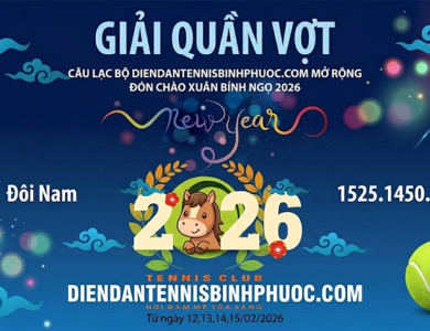 Giải quần vợt Diễn đàn Tennis Bình Phước tranh cúp Donex- Đức Sports sân chơi sôi động của những vận động viên đam mê và nhiệt huyết