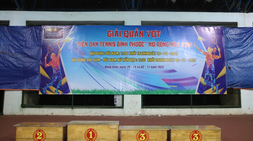 Lịch thi đấu tennis Bình Phước giải mở rộng 2025